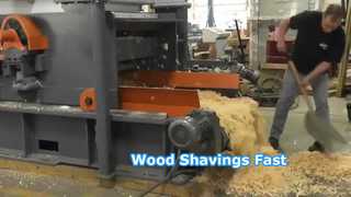 Wood shaving machine for poultry bedding