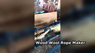 Wood wool rope machine