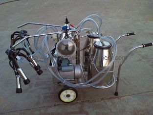 280L/Min 50Kpa Cow Milking Machine Mobile With Twin Buckets