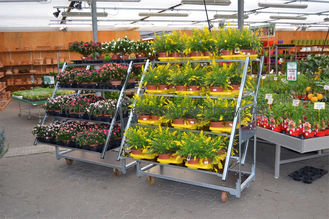 500kgs Danish Flower Trolley 3 Shelves Outdoor Plant Cart With Wheels