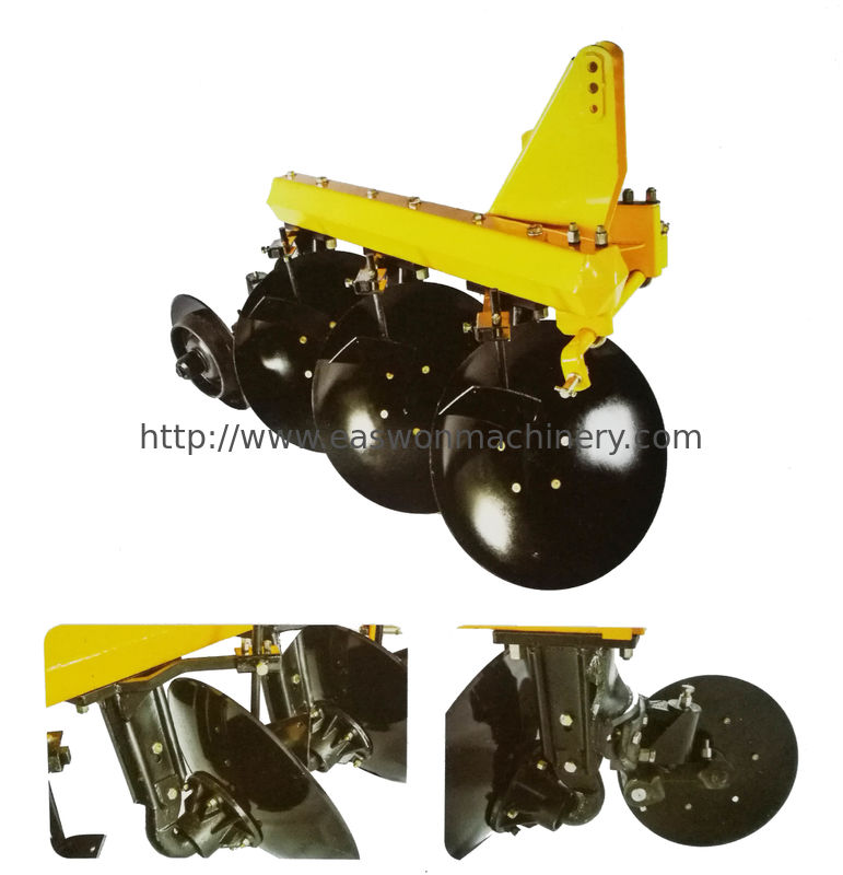 Soil Resistant Small Scale Agricultural Machinery Tubed Mounted Disc Plough With 2-5 Discs