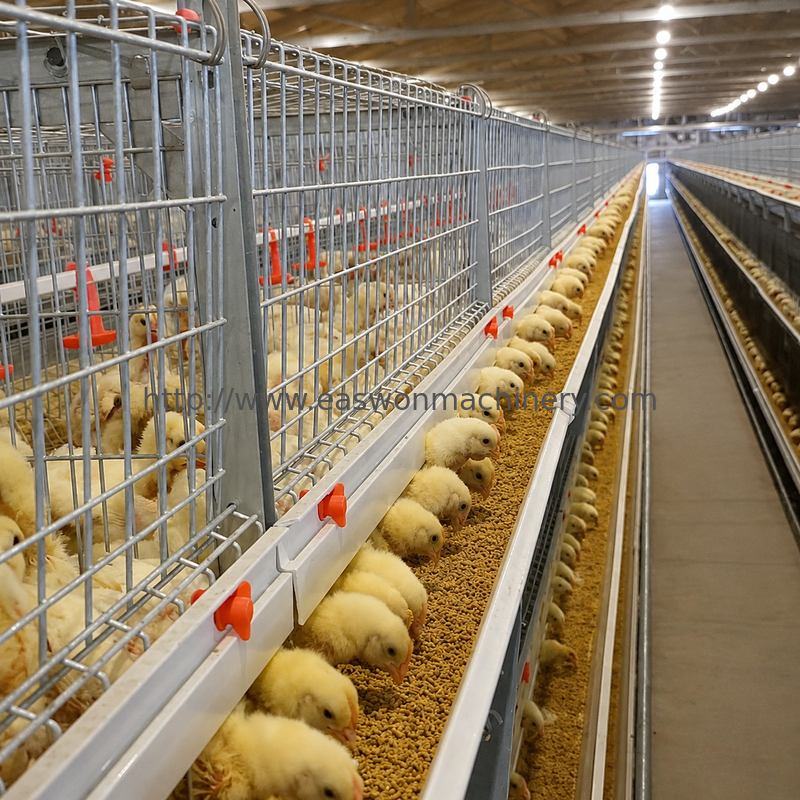 Galvanized H Type Broiler Chicken Cage Durable Battery Cage System for Poultry Farm