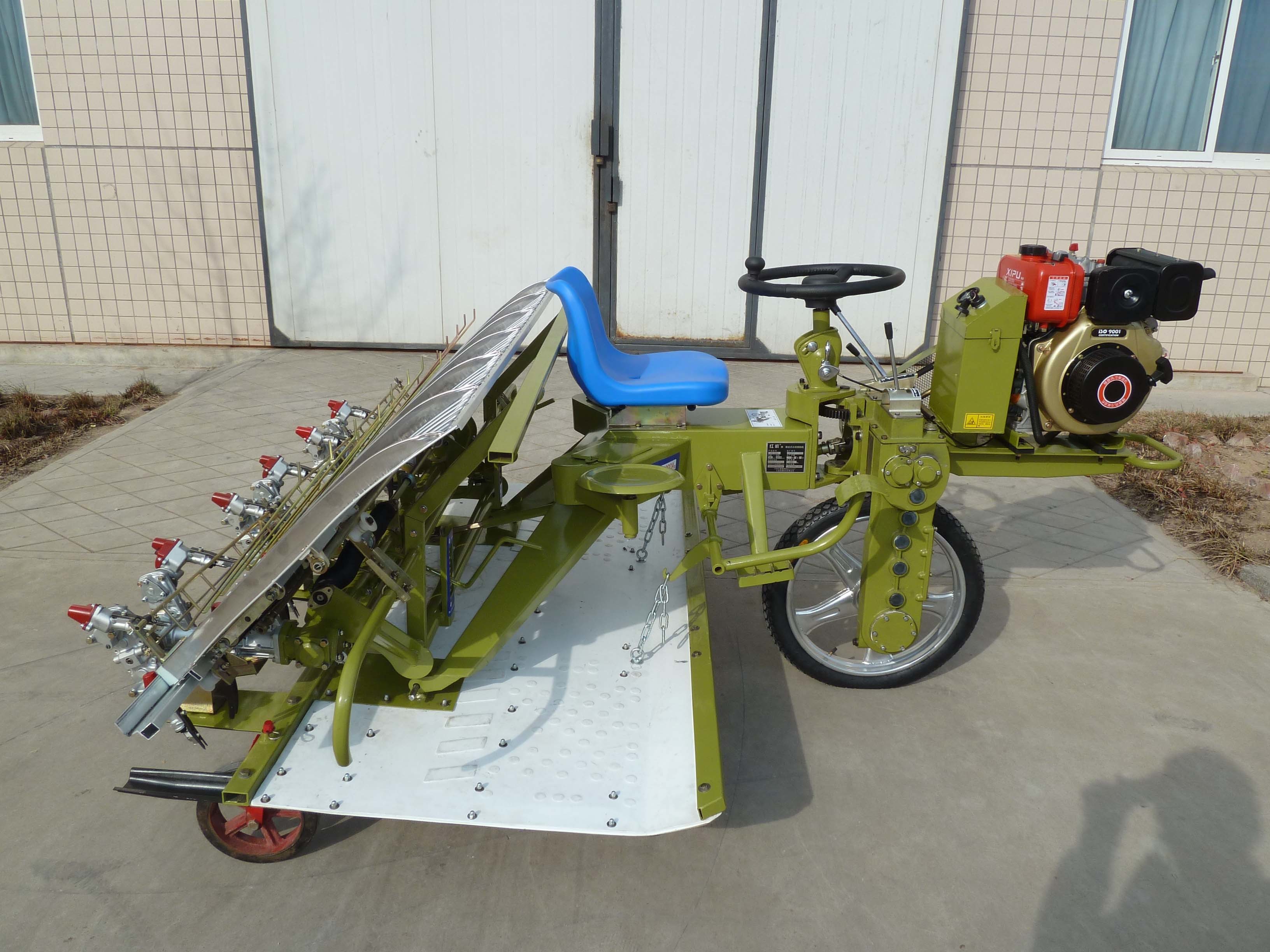 Row Space 300mm Paddy Rice Transplanter Machine 6 Rows With Diesel Engine